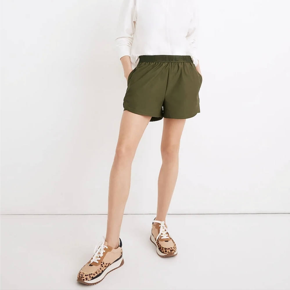 Madewell MWL Allways Pull-On Shorts green nwt XS